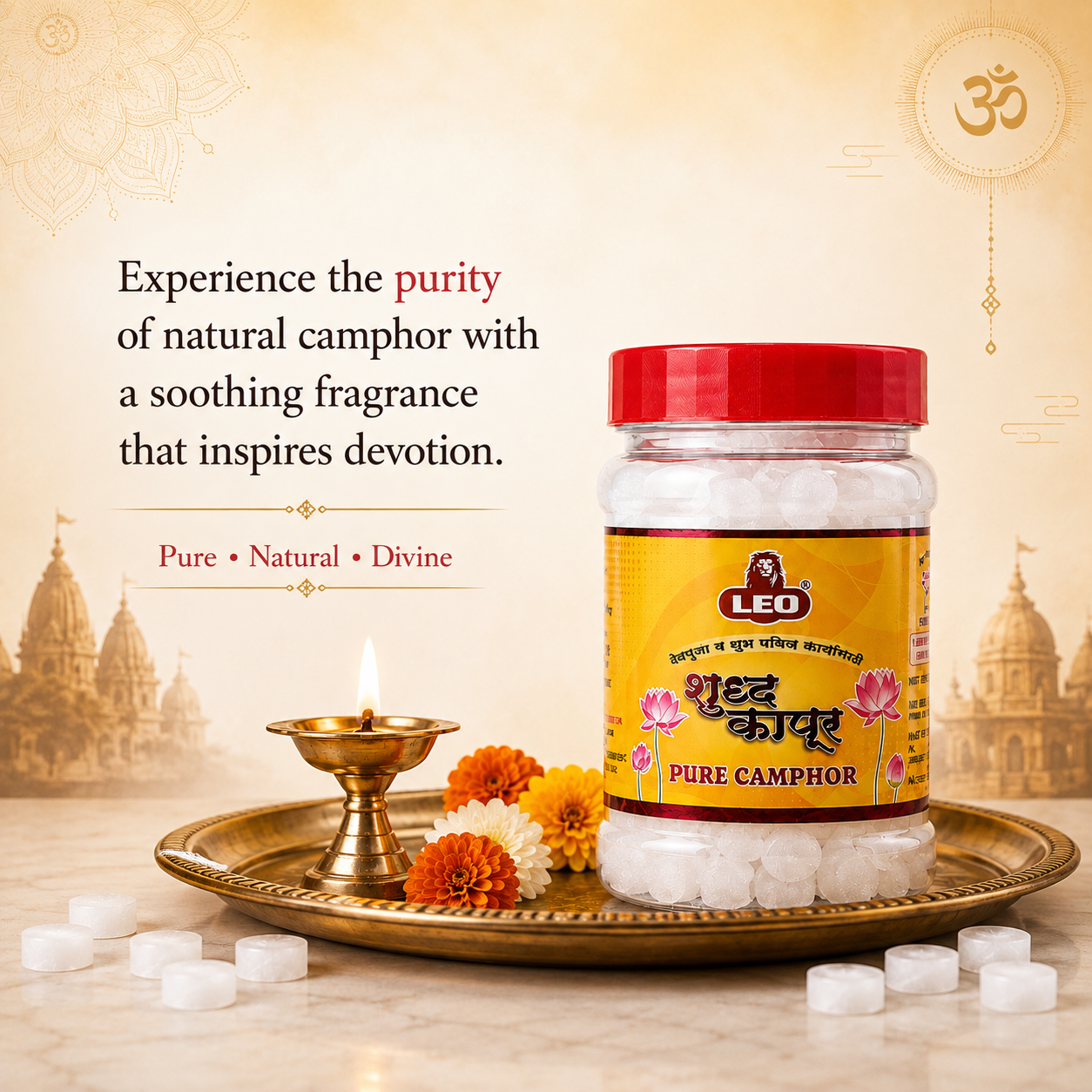 LEO Pure Camphor Tablets Jar Pack